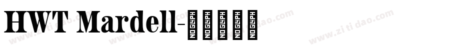 HWT Mardell字体转换